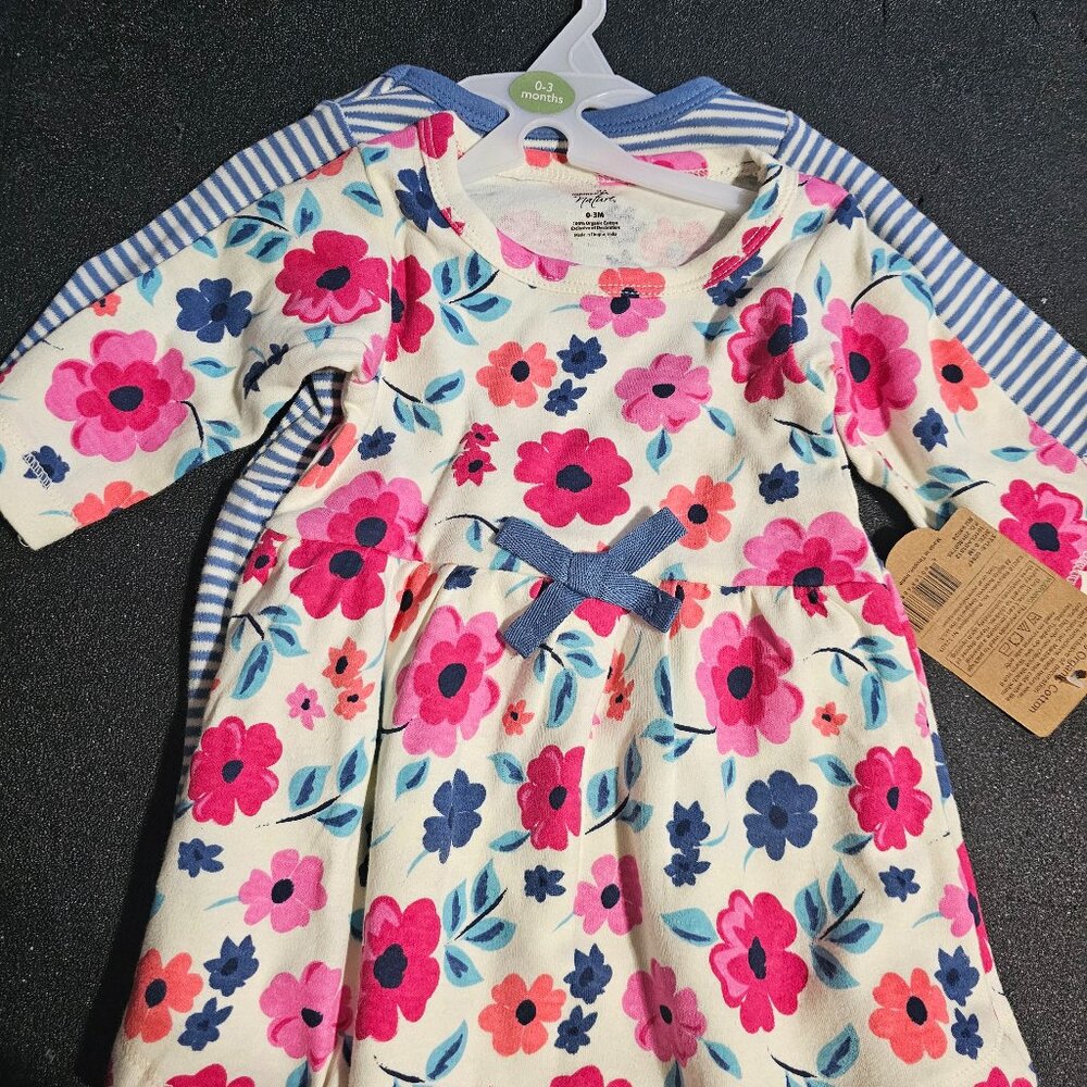 Touched By Nature 0-3M pair of dresses
